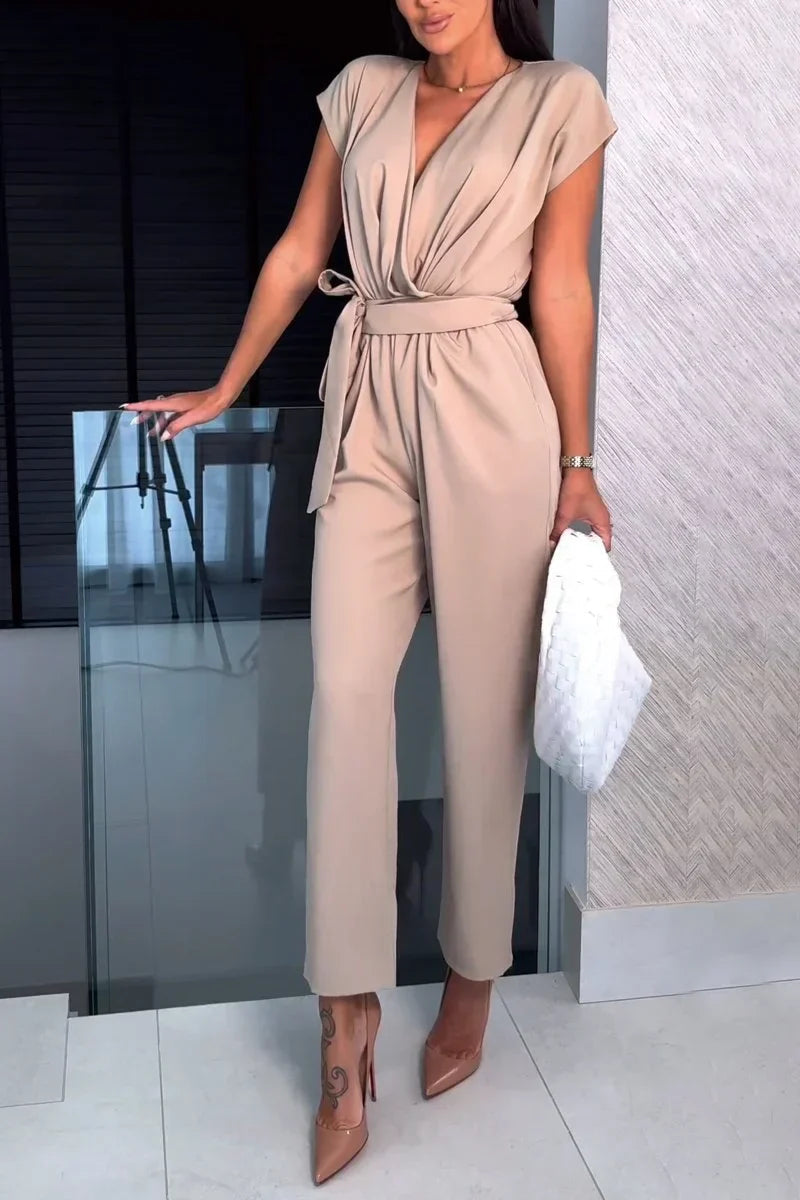 Eleganter Jumpsuit mit V-Ausschnitt für Hochzeiten 4