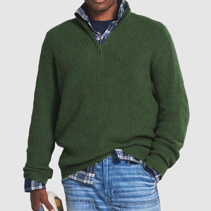 Eleganter Kaschmir-Pullover mit Reißverschluss 4