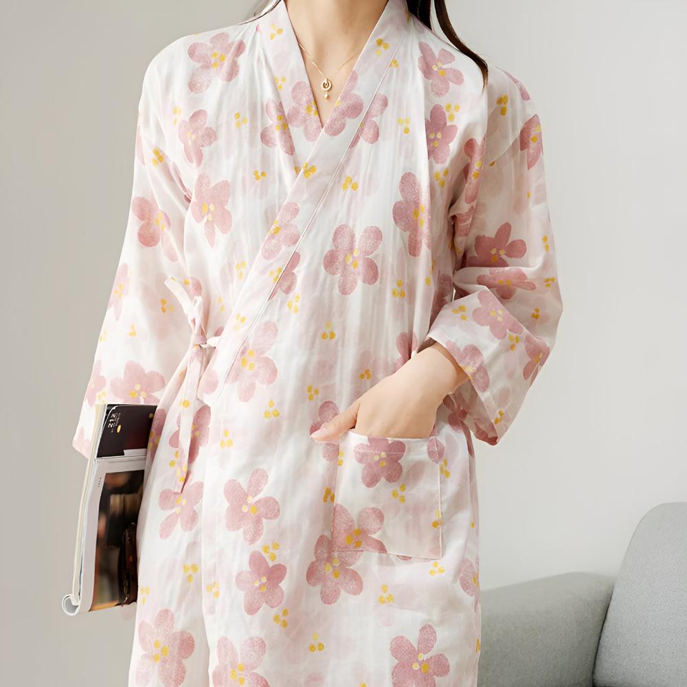 Eleganter Kimono mit Taillengürtel für stilvolle Eleganz 1