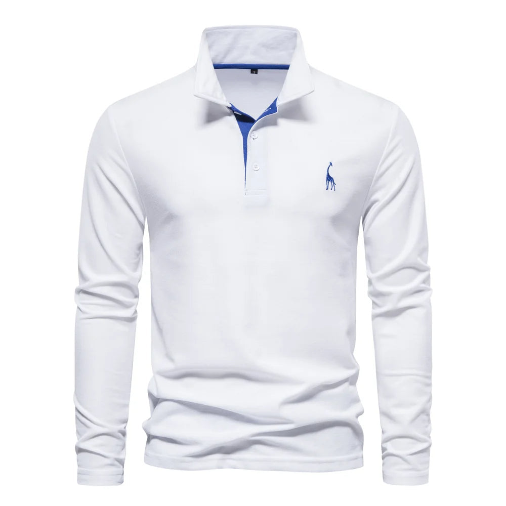 Eleganter Langarm-Polo mit Knopfdesign 1