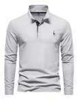 Eleganter Langarm-Polo mit Knopfdesign 2