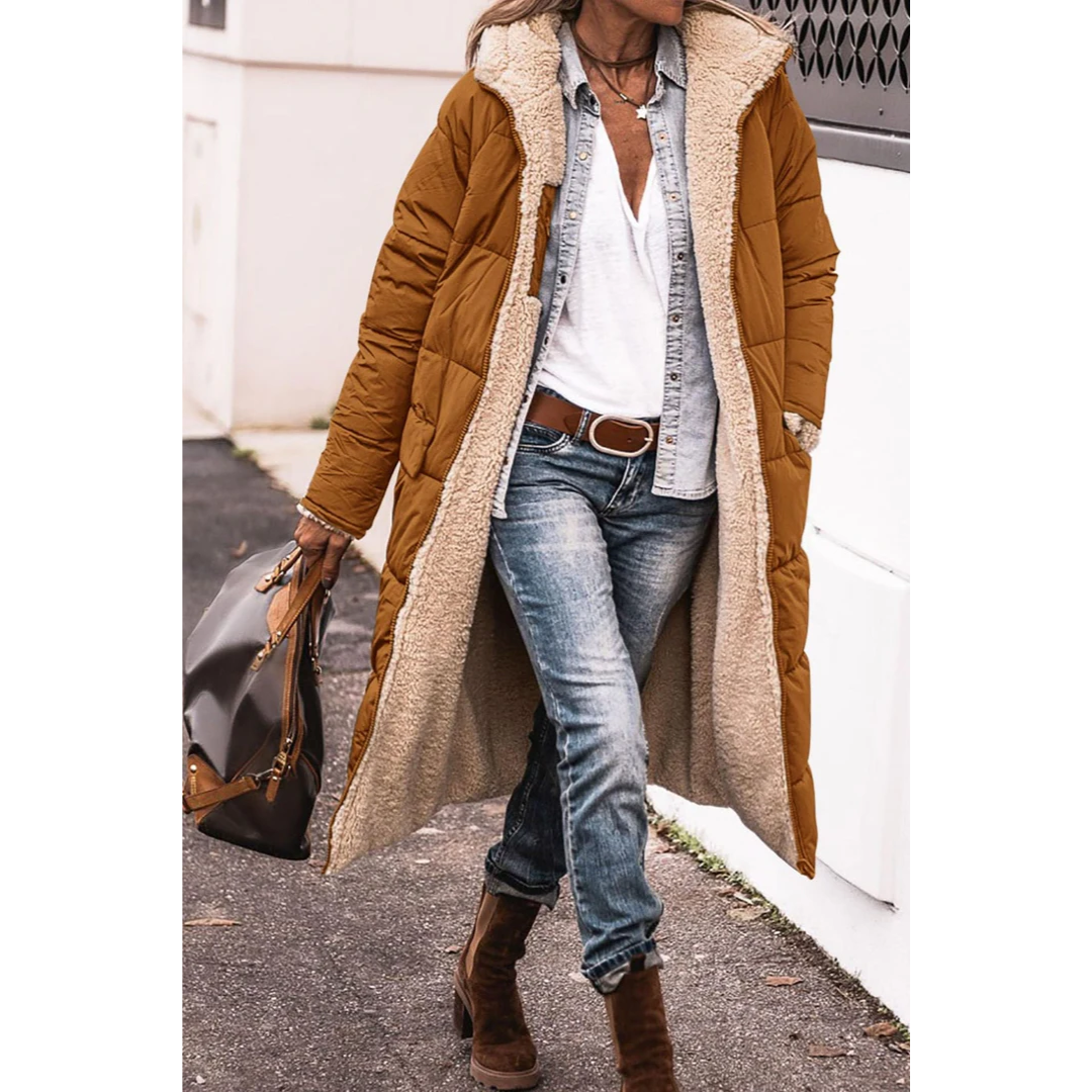 Eleganter Langer Damenmantel für Wintertage 4