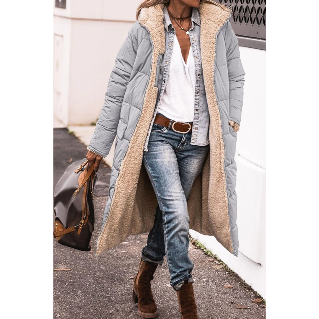 Eleganter Langer Damenmantel für Wintertage 5