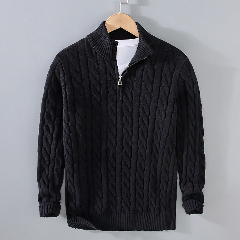 Eleganter Pullover mit Halbreißverschluss für Stilbewusste 0