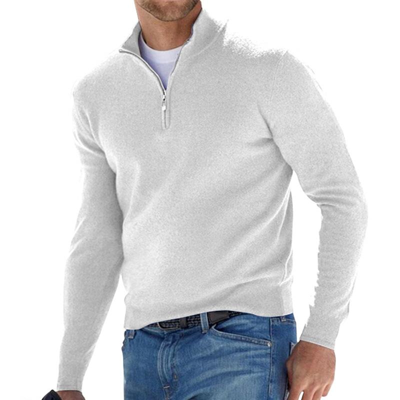 Eleganter Pullover mit Halbreißverschluss für Stilbewusste 0