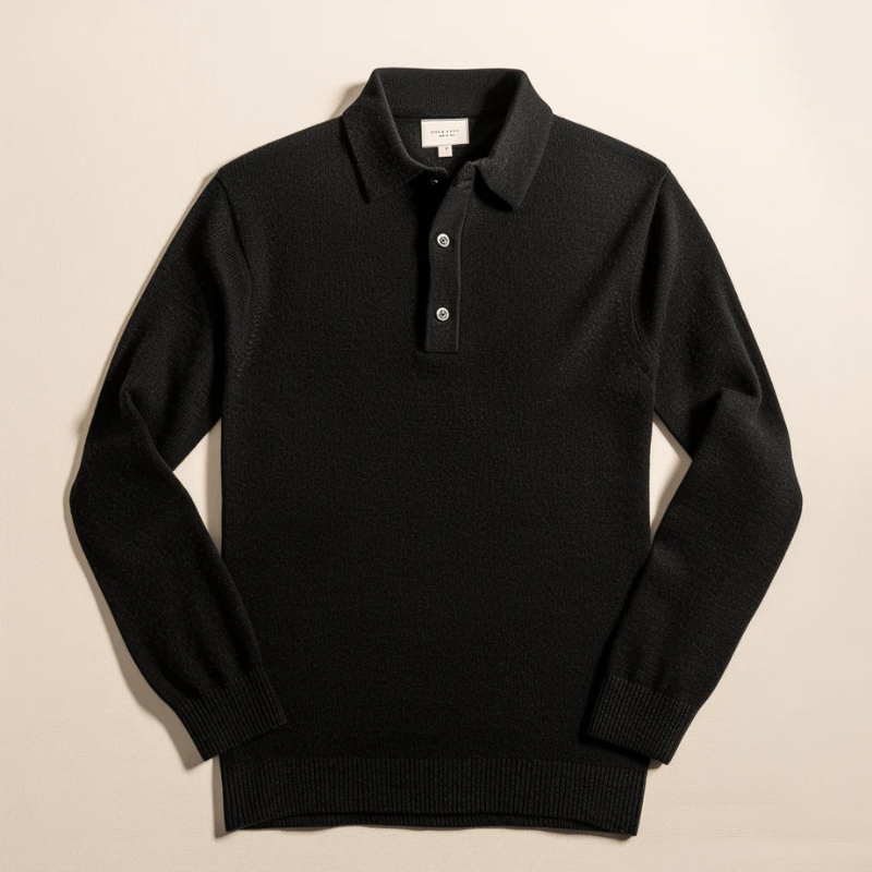 Eleganter Pullover mit Polokragen für Herren 0