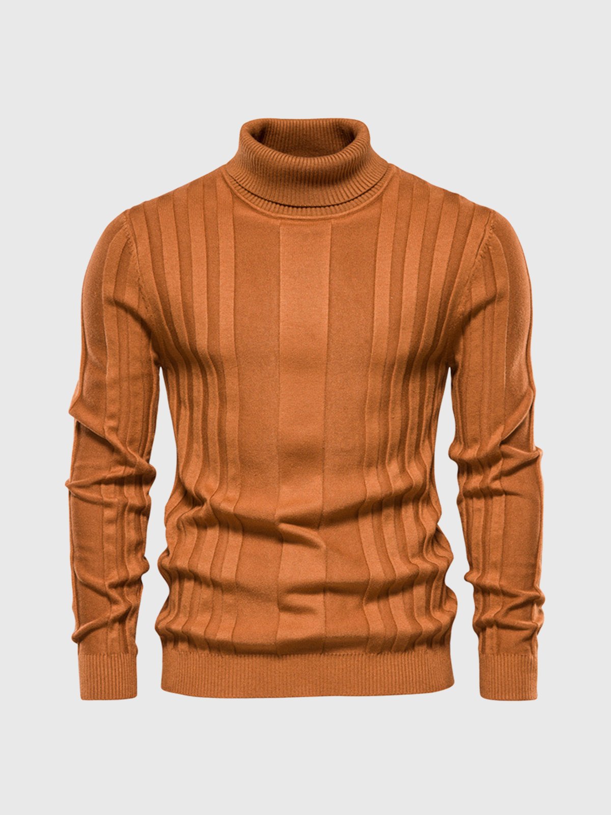 Eleganter Rollkragenpullover mit Streifen 0
