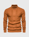 Eleganter Rollkragenpullover mit Streifen 0