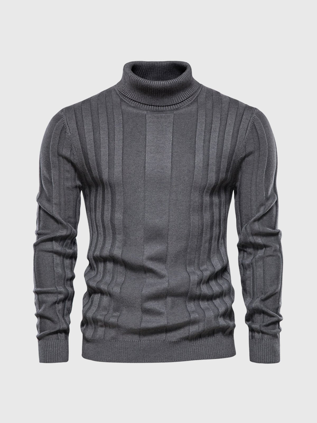 Eleganter Rollkragenpullover mit Streifen 1