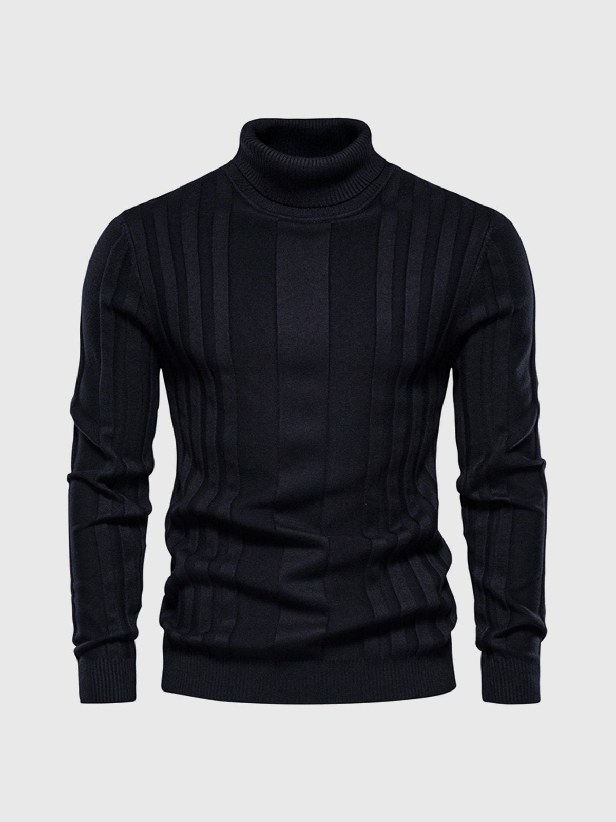 Eleganter Rollkragenpullover mit Streifen 4
