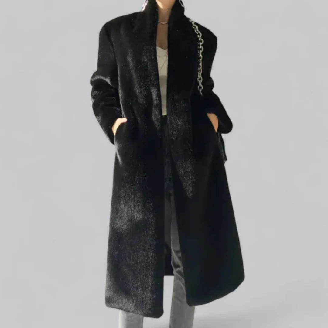 Eleganter Schwarzer Trenchcoat für Wintertage 0