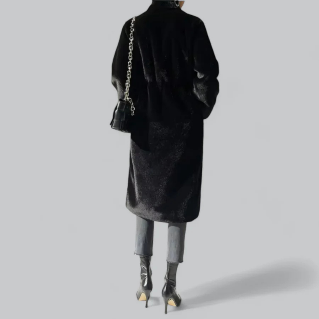 Eleganter Schwarzer Trenchcoat für Wintertage 2