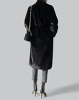 Eleganter Schwarzer Trenchcoat für Wintertage 2