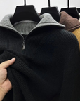 Eleganter Stehkragenpullover mit Reißverschluss 1