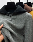 Eleganter Stehkragenpullover mit Reißverschluss 3