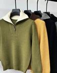 Eleganter Stehkragenpullover mit Reißverschluss 4