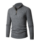 Eleganter Strickpullover mit Halbreißverschluss für Stil 0