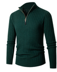 Eleganter Strickpullover mit Halbreißverschluss für Stil 1