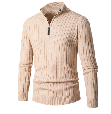 Eleganter Strickpullover mit Halbreißverschluss für Stil 2