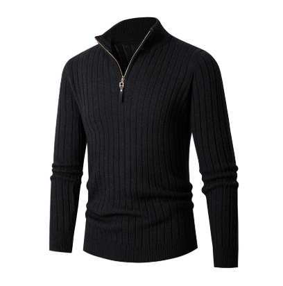 Eleganter Strickpullover mit Halbreißverschluss für Stil 3