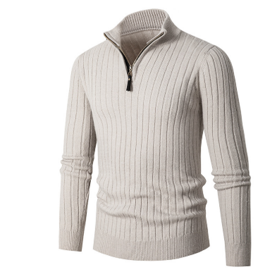 Eleganter Strickpullover mit Halbreißverschluss für Stil 4