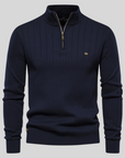 Eleganter Strickpullover mit halbem Reißverschluss 4