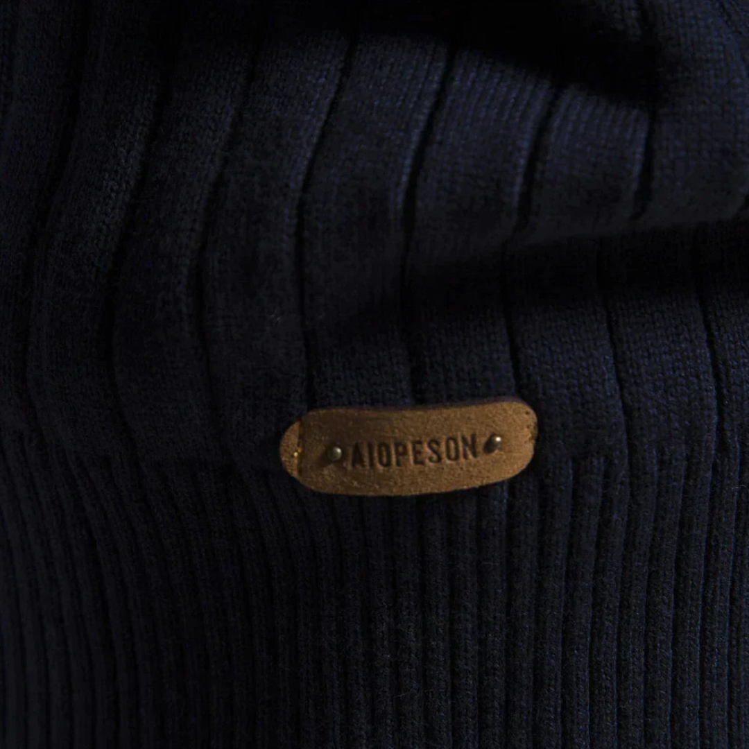 Eleganter Strickpullover mit halbem Reißverschluss 7