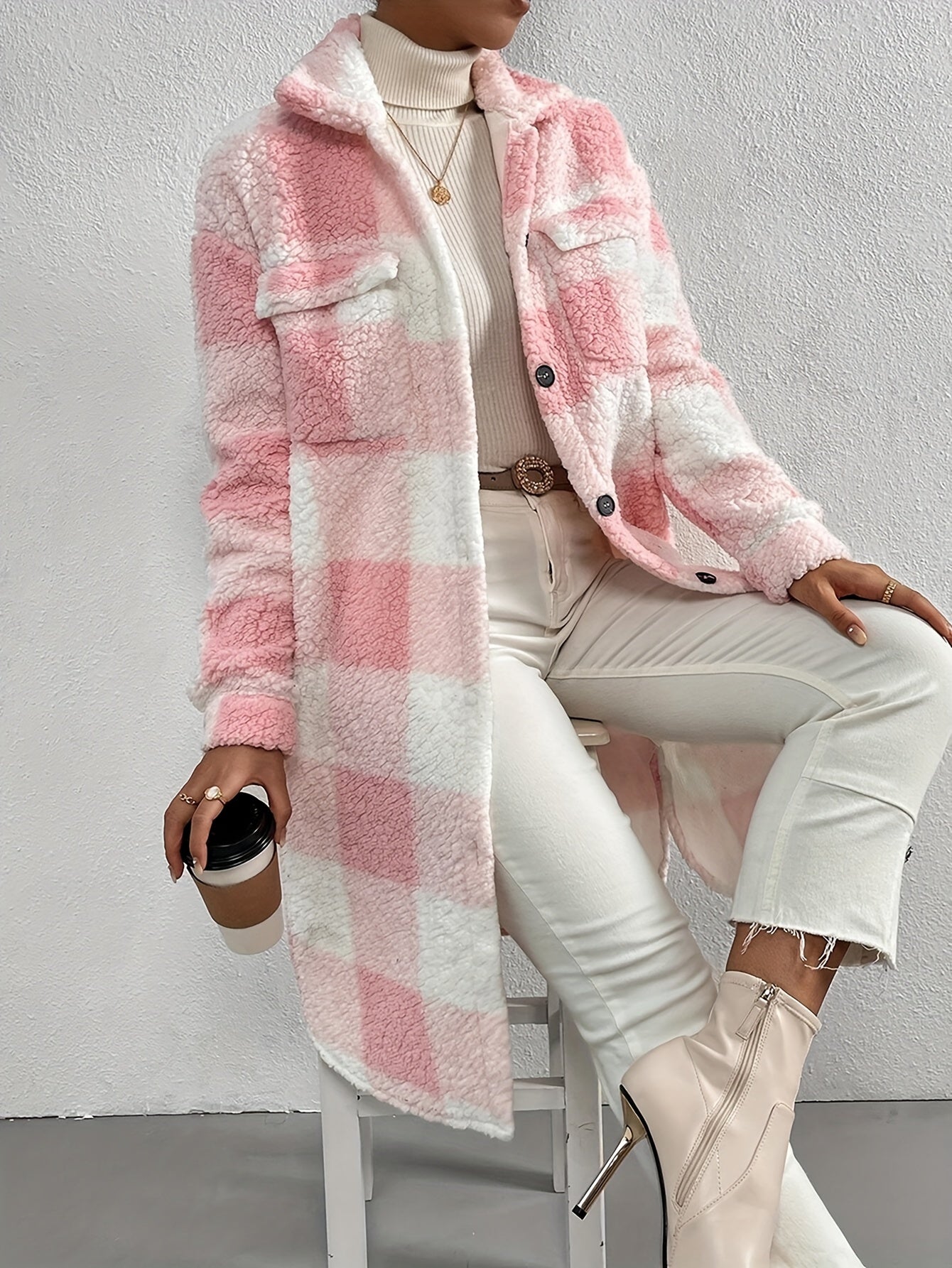 Eleganter Teddymantel mit Kuschelwarm Effekt 0
