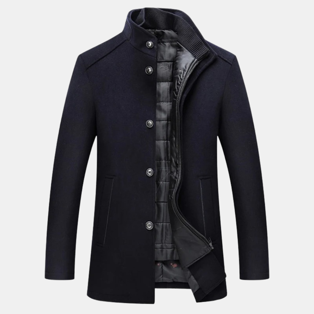 Eleganter Wintermantel mit Stehkragen für kalte Tage 2