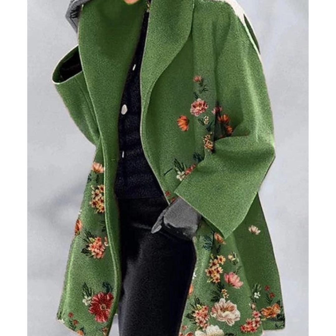 Eleganter Wintermantel mit Stilvollem Druck 0