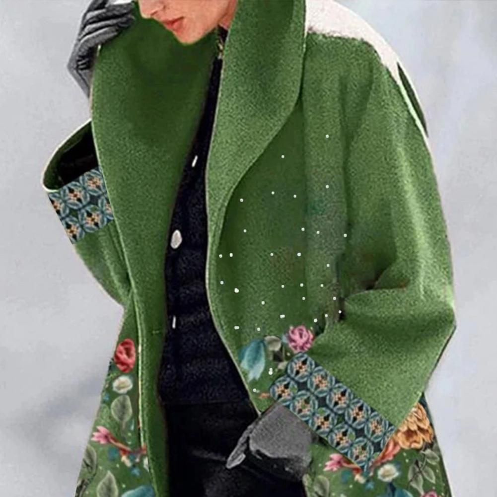 Eleganter Wintermantel mit Stilvollem Druck 2