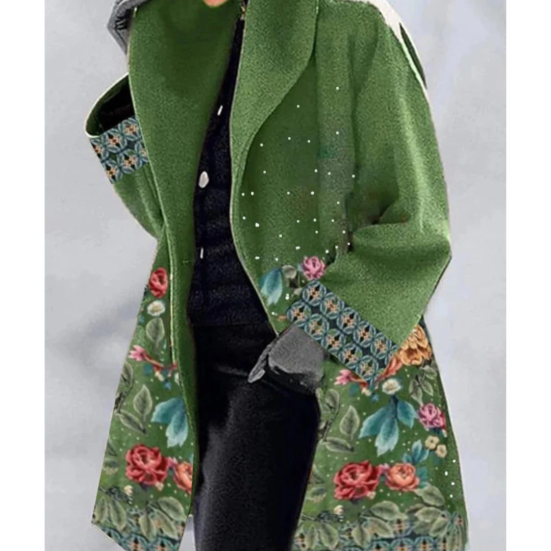 Eleganter Wintermantel mit Stilvollem Druck 3
