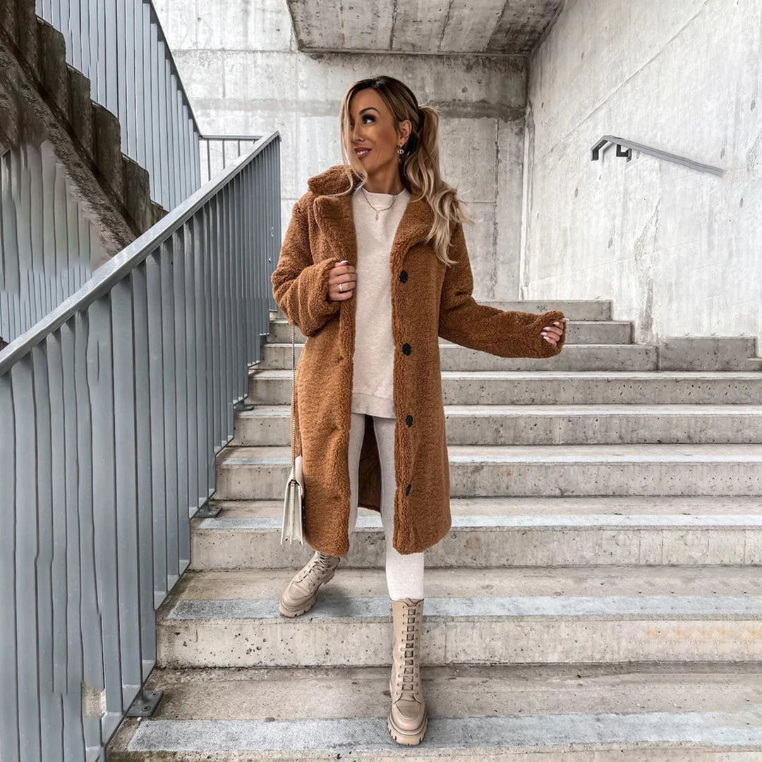 Eleganter Wintermantel mit flauschigem Komfort 1