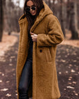 Eleganter langer Wintermantel mit Kapuze 2