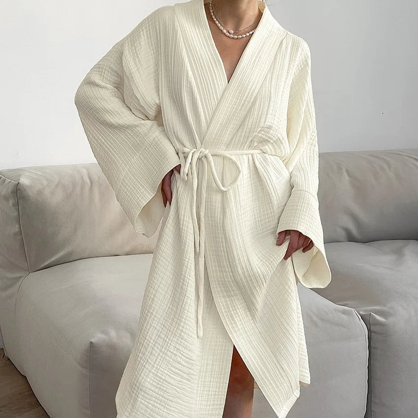 Elegantes Baumwollkleid mit Gürtel für jeden Tag 0