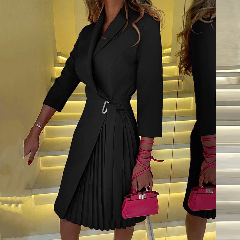 Elegantes Blazerkleid mit Gekerbtem Kragen – Feminine Silhouette für Besondere Anlässe 5