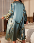 Elegantes Blumenkleid mit Taillenkrawatte für besondere Anlässe 4
