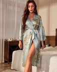 Elegantes Blumenkleid mit Taillenkrawatte für besondere Anlässe 9