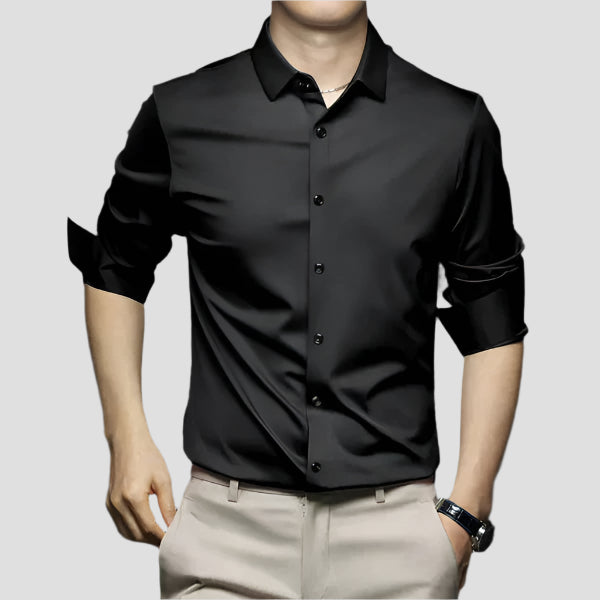Elegantes Bügelfreies Herrenhemd aus atmungsaktiver Baumwolle – Slim Fit in verschiedenen Farben 1