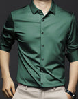 Elegantes Bügelfreies Herrenhemd aus atmungsaktiver Baumwolle – Slim Fit in verschiedenen Farben 5