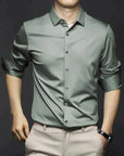 Elegantes Bügelfreies Herrenhemd aus atmungsaktiver Baumwolle – Slim Fit in verschiedenen Farben 6