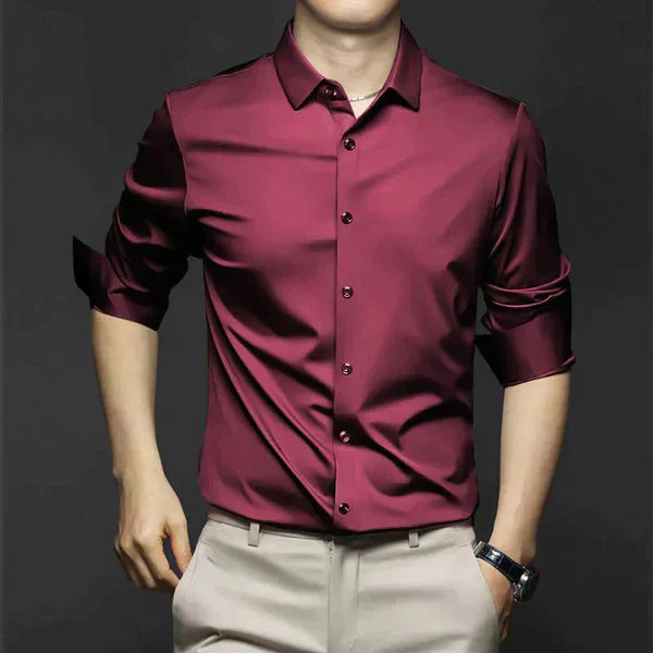 Elegantes Bügelfreies Herrenhemd aus atmungsaktiver Baumwolle – Slim Fit in verschiedenen Farben 7