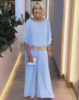 Elegantes Chiffon-Outfit mit Pailletten – Zweiteiliges Ensemble für besondere Anlässe und Freizeit 7