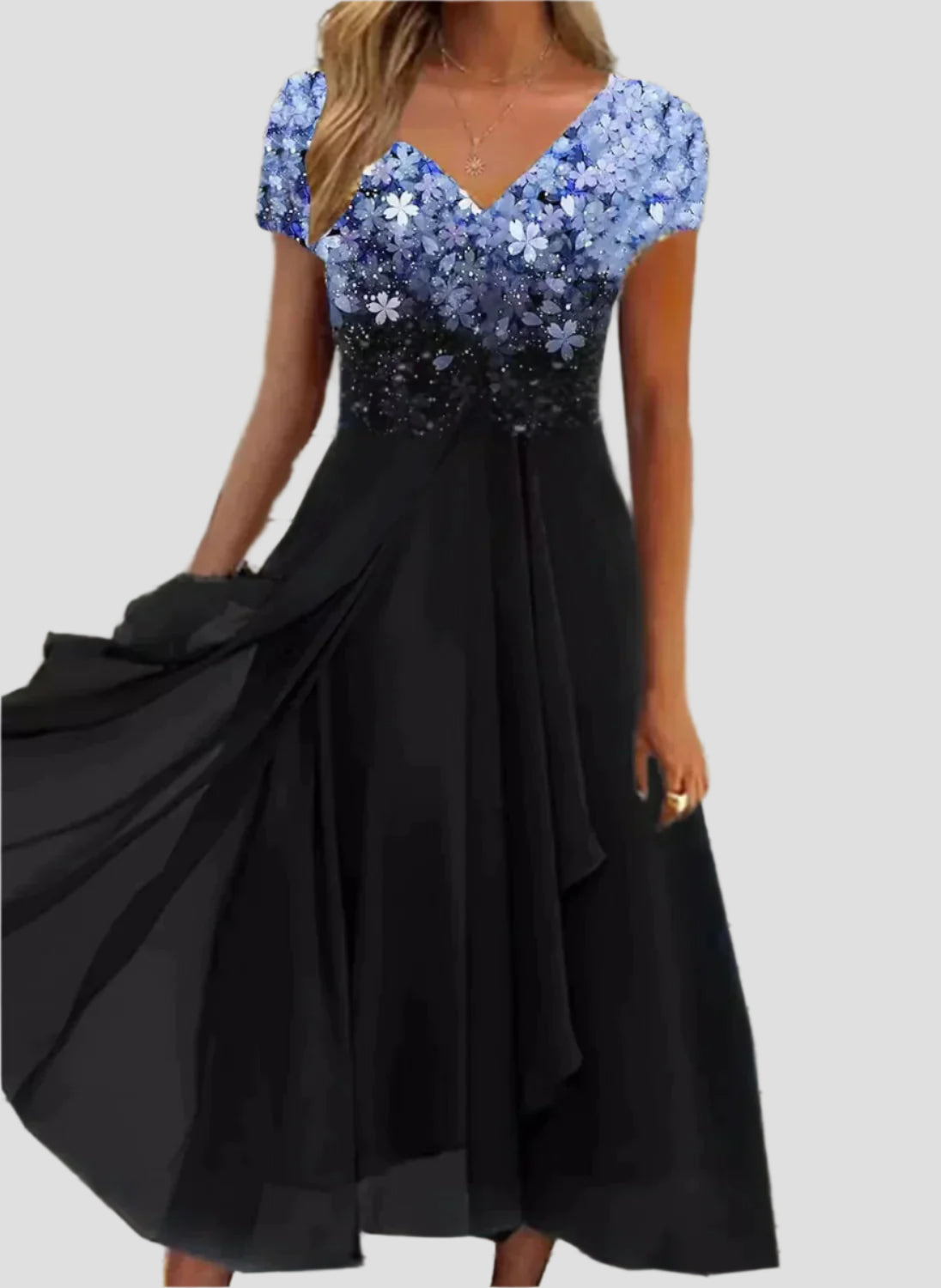 Elegantes Damen Chiffon Partykleid für Hochzeiten und besondere Anlässe – Leicht und stilvoll 1