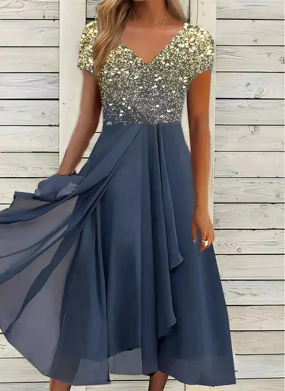 Elegantes Damen Chiffon Partykleid für Hochzeiten und besondere Anlässe – Leicht und stilvoll 6