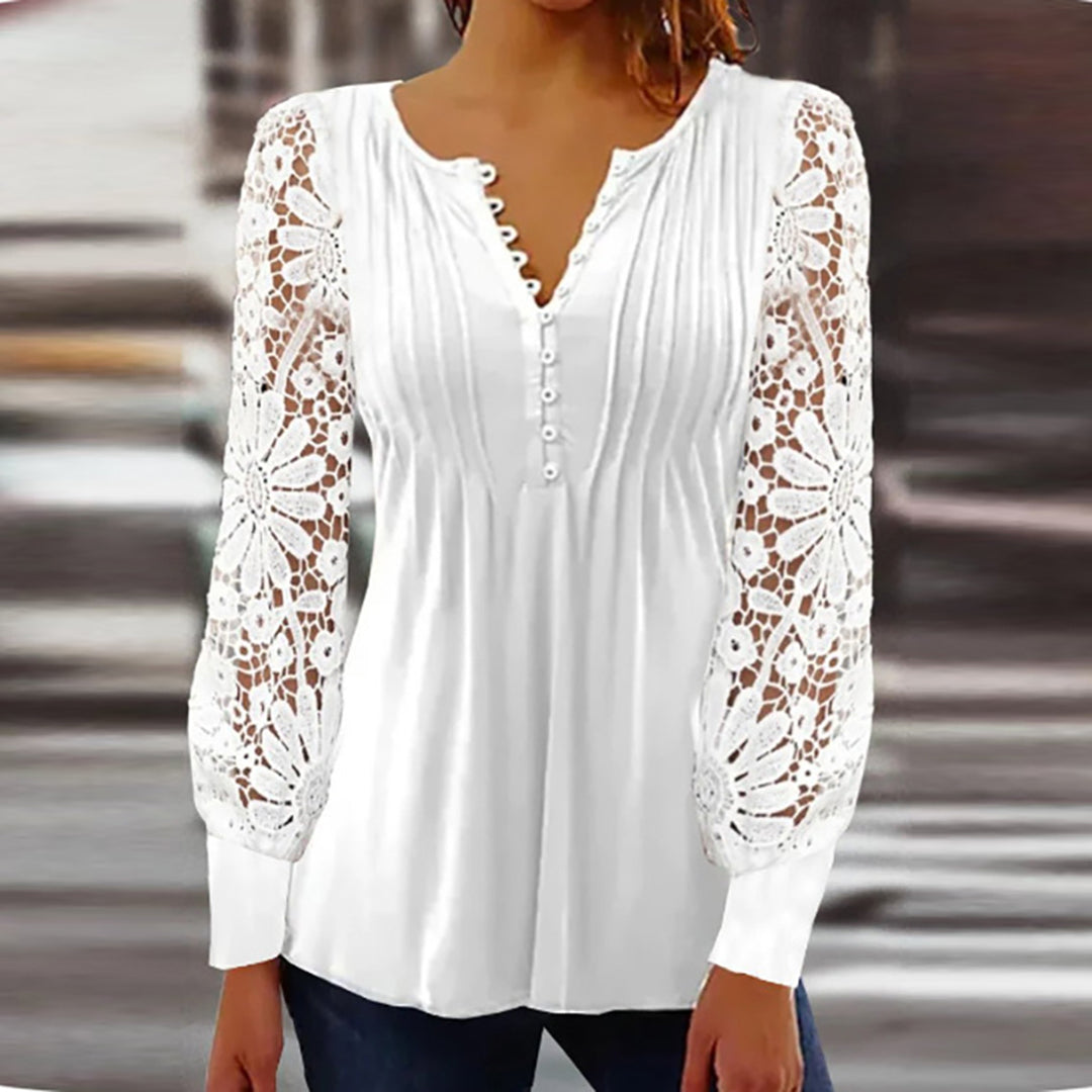 Elegantes Damenhemd mit Transparenten Ärmeln 3