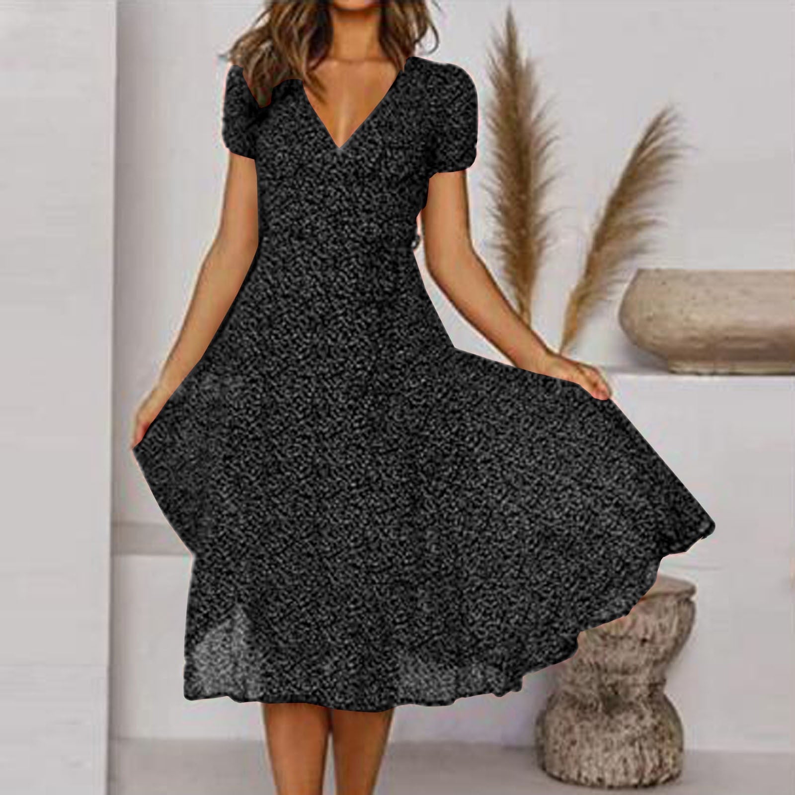 Elegantes Damenkleid aus Leinen mit V-Ausschnitt und A-Linie – Vielseitig und Pflegeleicht 6