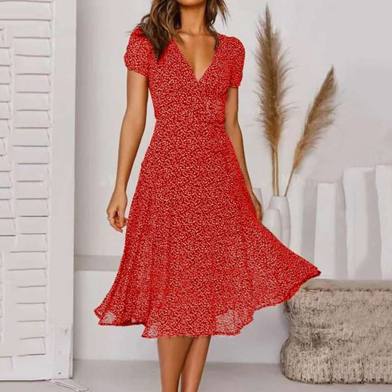 Elegantes Damenkleid aus Leinen mit V-Ausschnitt und A-Linie – Vielseitig und Pflegeleicht 7