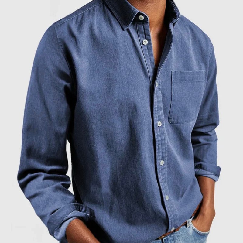 Elegantes Denim-Hemd für Herren – Bequeme Passform aus hochwertiger Baumwolle 2
