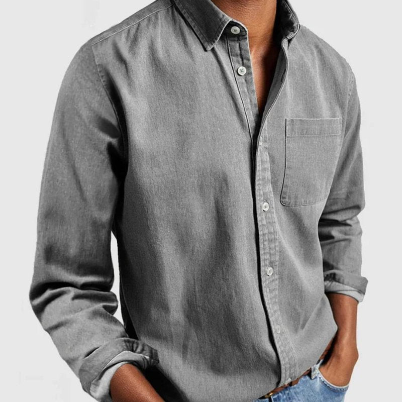 Elegantes Denim-Hemd für Herren – Bequeme Passform aus hochwertiger Baumwolle 4